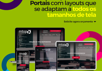 Sites, Lojas Virtuais e Portais com layouts que adaptam a todos os tamnhos de tela