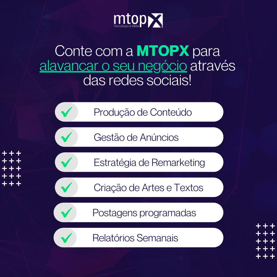 Conte com a MTOPX para alavancar o seu negócio através da redes sociais