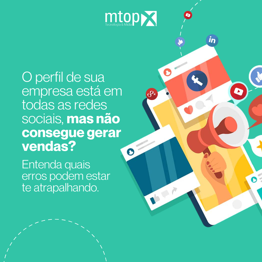 O perfil de sua empresa está em todas as redes sociais, mas não consegue gerar vendas? Entenda quais erros podem estar te atrapalhando.