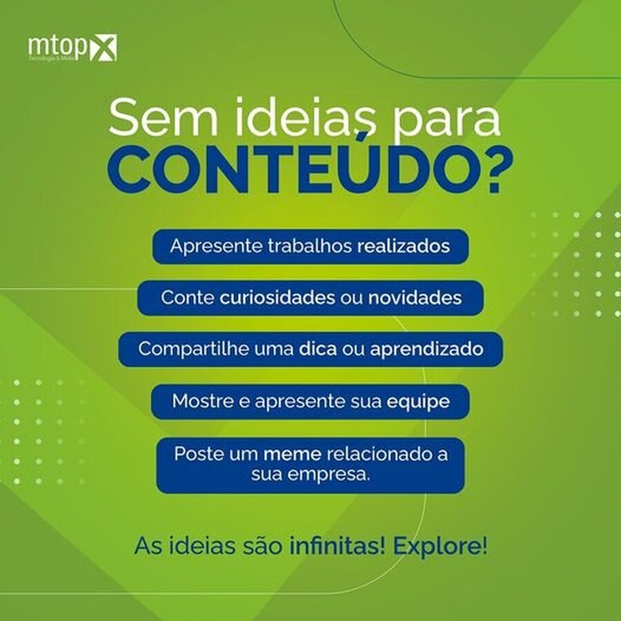 Sem ideias para conteudo?