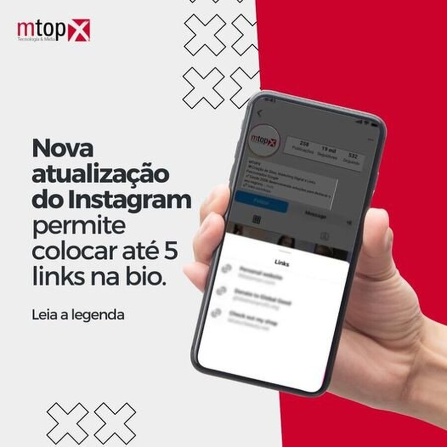 Nova atualização do Instagram permite colocar até 5 links na bio