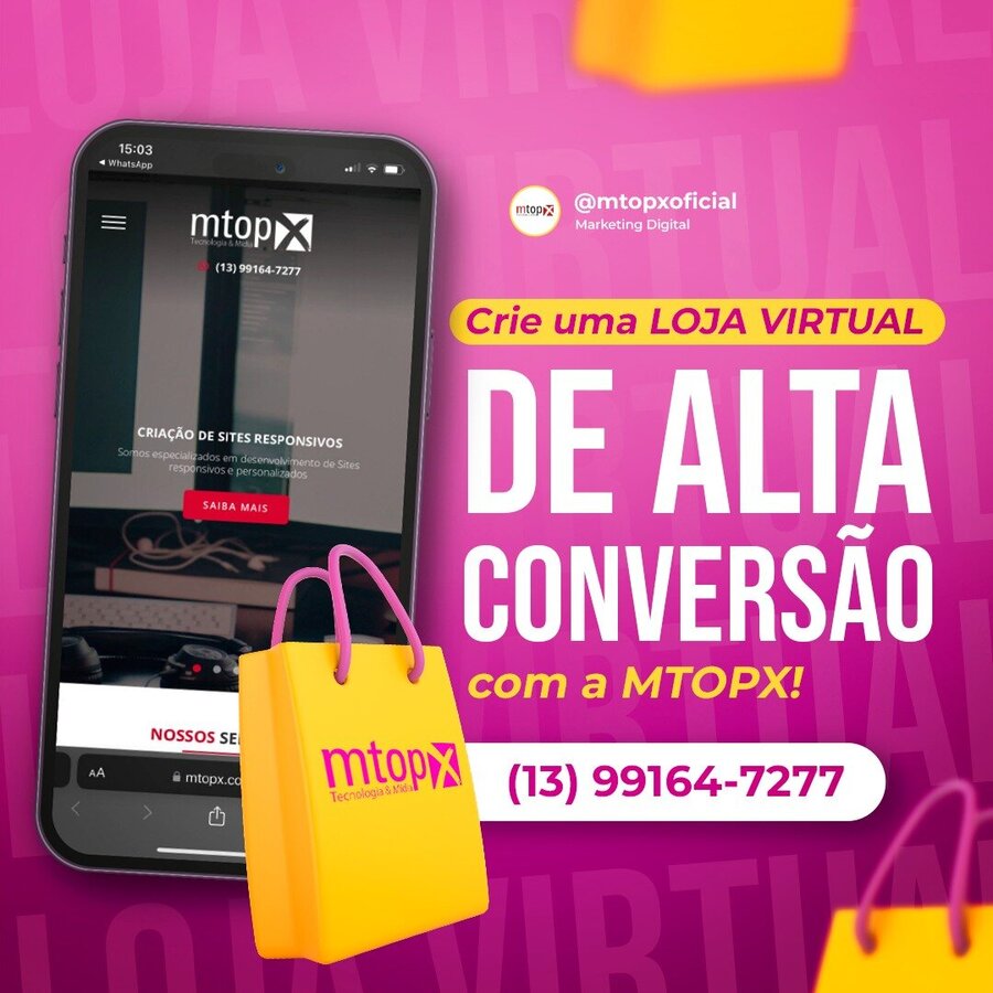 Crie uma Loja Virtual de alta conversão com a MTOPX!