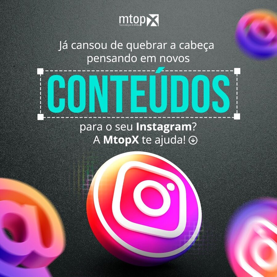 Já cansou de quebrar a cabeça pensando em novos conteúdos para o seu Instagram? A MTOPX te ajuda!