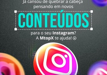 Já cansou de quebrar a cabeça pensando em novos conteúdos para o seu Instagram? A MTOPX te ajuda!