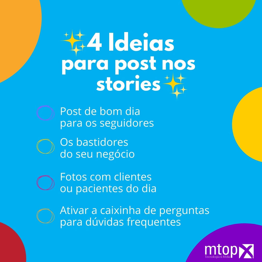 4 Ideias para post nos Stories