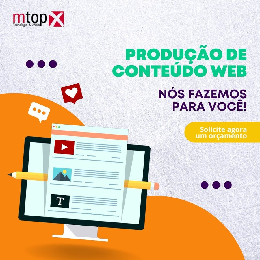 Produção de Conteúdo WEB. Nós fazemos para você!