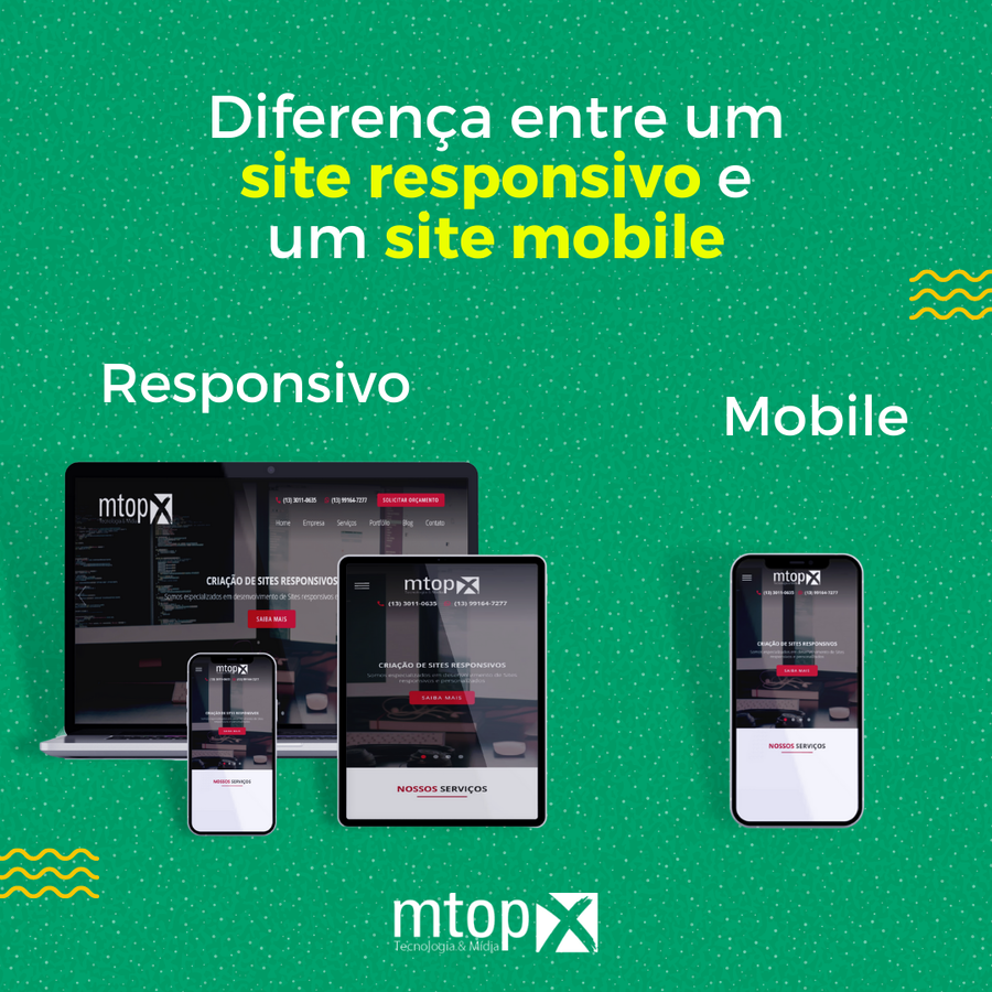 Diferença entre um site responsivo e um site mobile